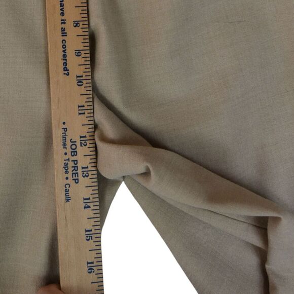Faconnable Women’s Beige Wool Blend Trousers Size 14 Lined Tailored Straight Leg - Picture 7 of 8